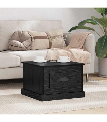 vidaXL Coffee Table Black Oak 50 x 50 x 35 cm Engineered Wood — V0672039046
