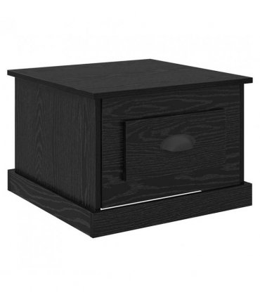 vidaXL Coffee Table Black Oak 50 x 50 x 35 cm Engineered Wood — V0672039046