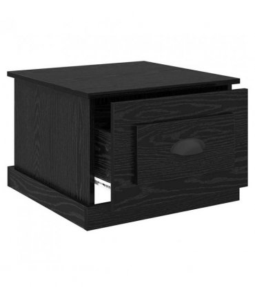 vidaXL Coffee Table Black Oak 50 x 50 x 35 cm Engineered Wood — V0672039046