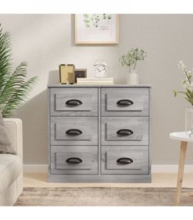 vidaXL Sideboard Grey Sonoma 70x35.5x67.5 cm Engineered Wood — V0672039253