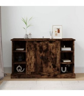vidaXL Sideboard Smoked Oak 100x35.5x60 cm Engineered Wood