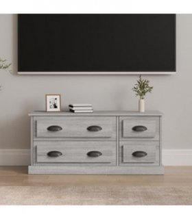 vidaXL TV Cabinet Grey Sonoma 100x35.5x45 cm Engineered Wood