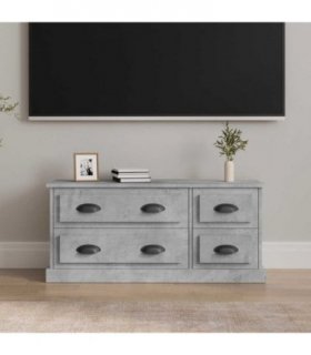 vidaXL TV Cabinet Concrete Grey 100x35.5x45 cm Engineered Wood