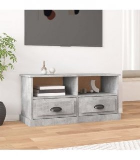 vidaXL TV Cabinet Concrete Grey 93x35.5x45 cm Engineered Wood