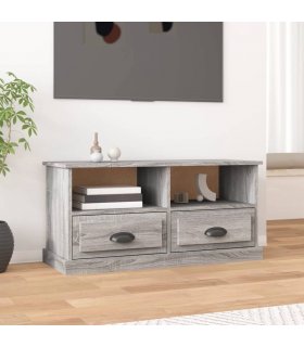 vidaXL TV Cabinet Grey Sonoma 93x35.5x45 cm Engineered Wood