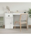 vidaXL Desk with Drawer White 115x50x75 cm Engineered Wood