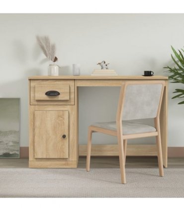 vidaXL Desk with Drawer Sonoma Oak 115x50x75 cm Engineered Wood