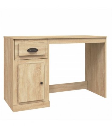 vidaXL Desk with Drawer Sonoma Oak 115x50x75 cm Engineered Wood