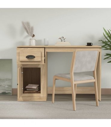 vidaXL Desk with Drawer Sonoma Oak 115x50x75 cm Engineered Wood