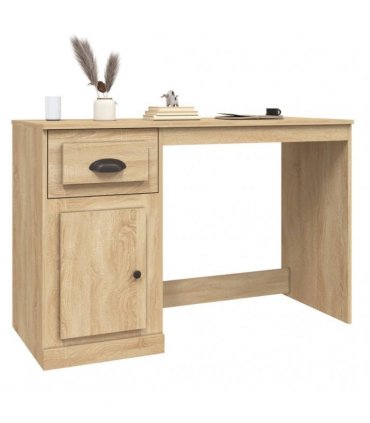 vidaXL Desk with Drawer Sonoma Oak 115x50x75 cm Engineered Wood