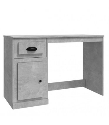 vidaXL Desk with Drawer Concrete Grey 115x50x75 cm Engineered Wood
