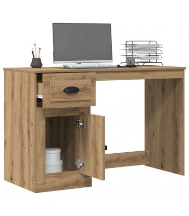 vidaXL Desk with Drawer Artisan Oak 50 x 115 x 75 cm Engineered Wood