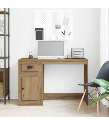 vidaXL Desk with Drawer Artisan Oak 50 x 115 x 75 cm Engineered Wood