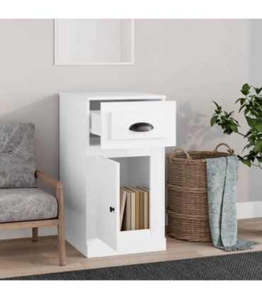 vidaXL Side Cabinet with Drawer White 40x50x75 cm Engineered Wood