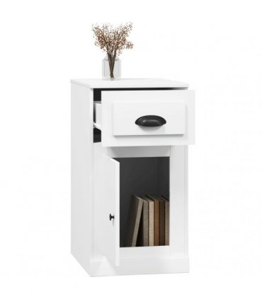 vidaXL Side Cabinet with Drawer White 40x50x75 cm Engineered Wood