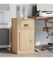 vidaXL Side Cabinet with Drawer Sonoma Oak 40x50x75 cm Engineered Wood