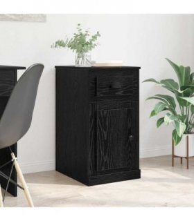vidaXL Side Cabinet Black Oak 40 x 50 x 75 cm Engineered Wood