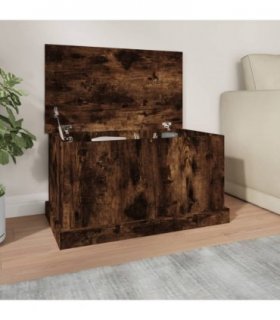 vidaXL Storage Box Smoked Oak 70x40x38 cm Engineered Wood