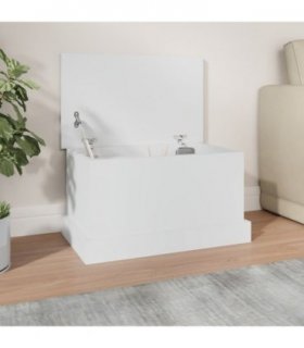 vidaXL Storage Box White 50x30x28 cm Engineered Wood