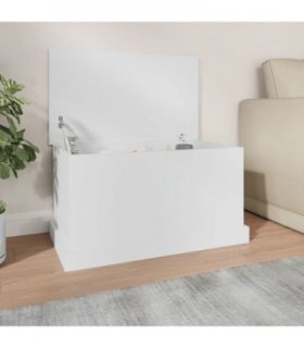 vidaXL Storage Box White 70x40x38 cm Engineered Wood