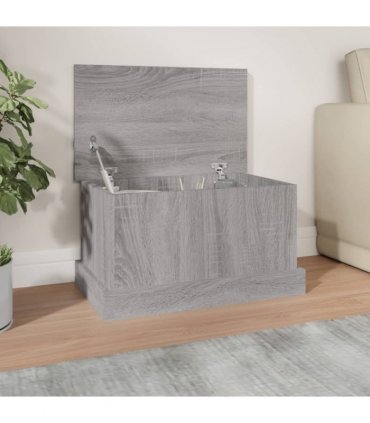 vidaXL Storage Box Grey Sonoma 50x30x28 cm Engineered Wood