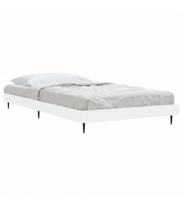 vidaXL Bed Frame without Mattress White 90x200 cm Engineered Wood — Size: 90 x 200 cm