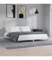 vidaXL Bed Frame without Mattress High Gloss White 120x200 cm — Size: 120 x 200 cm