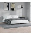 vidaXL Bed Frame without Mattress High Gloss White 200x200 cm — Size: 200 x 200 cm — V0672039517