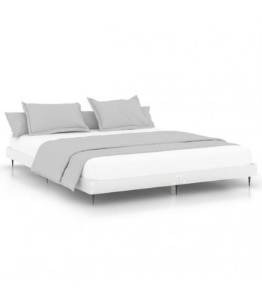 vidaXL Bed Frame without Mattress White 120x200 cm Engineered Wood — Size: 120 x 200 cm