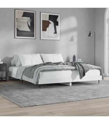 vidaXL Bed Frame without Mattress White 120x200 cm Engineered Wood — Size: 120 x 200 cm
