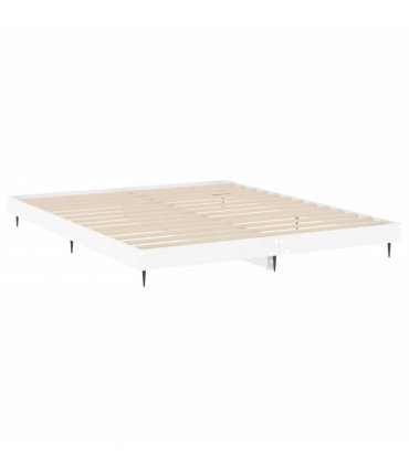 vidaXL Bed Frame without Mattress White 120x200 cm Engineered Wood — Size: 120 x 200 cm