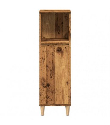 vidaXL Bathroom Cabinet Old Wood 30x30x100 cm Engineered Wood