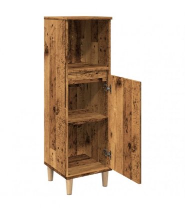 vidaXL Bathroom Cabinet Old Wood 30x30x100 cm Engineered Wood