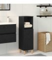 vidaXL Bathroom Cabinet Black Oak 30 x 30 x 100 cm Engineered wood