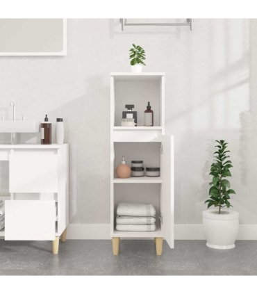 vidaXL Bathroom Cabinet White 30x30x100 cm Engineered Wood
