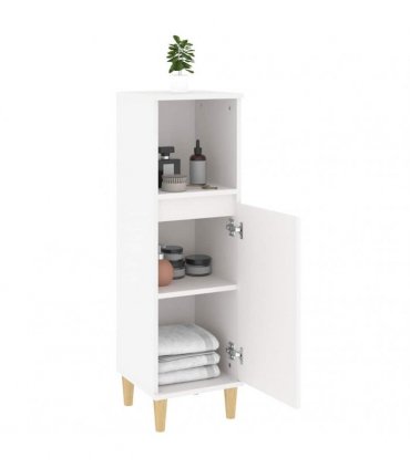 vidaXL Bathroom Cabinet White 30x30x100 cm Engineered Wood