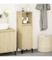 vidaXL Bathroom Cabinet Sonoma Oak 30x30x100 cm Engineered Wood