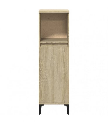 vidaXL Bathroom Cabinet Sonoma Oak 30x30x100 cm Engineered Wood