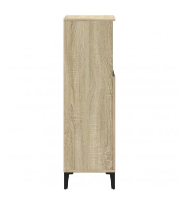 vidaXL Bathroom Cabinet Sonoma Oak 30x30x100 cm Engineered Wood