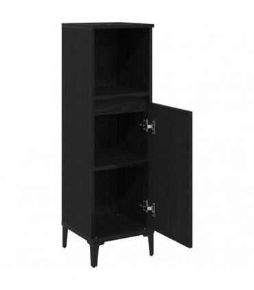 vidaXL Bathroom Cabinet Black Oak 30 x 30 x 100 cm Engineered Wood — V0672039543