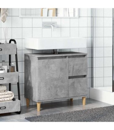 vidaXL Sink Cabinet Concrete Grey 65x33x60 cm Engineered Wood — V0672039550