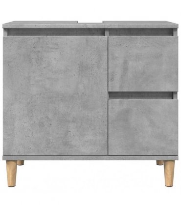 vidaXL Sink Cabinet Concrete Grey 65x33x60 cm Engineered Wood — V0672039550