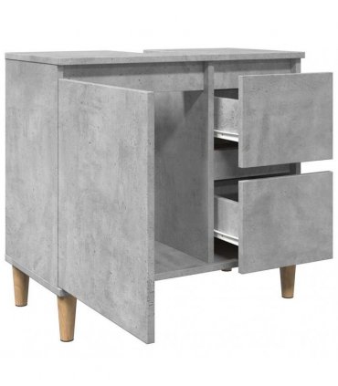 vidaXL Sink Cabinet Concrete Grey 65x33x60 cm Engineered Wood — V0672039550