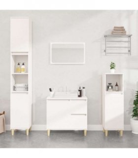 vidaXL Bathroom Cabinet | White | Engineered wood | Medium | Bathroom Cabinet