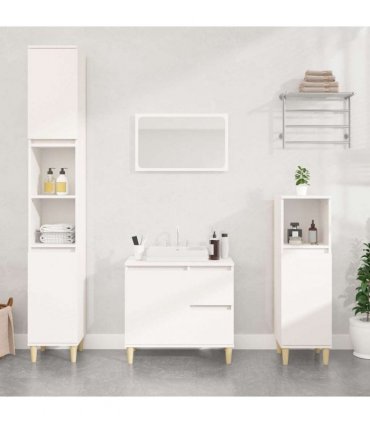 vidaXL Bathroom Cabinet | White | Engineered wood | Medium | Bathroom Cabinet