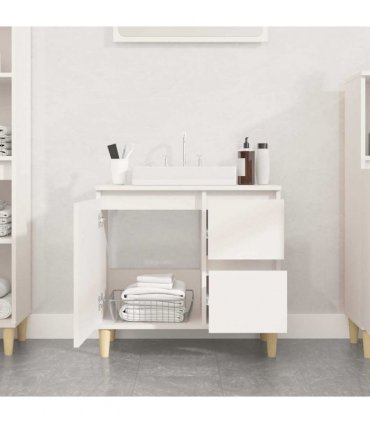 vidaXL Bathroom Cabinet | White | Engineered wood | Medium | Bathroom Cabinet