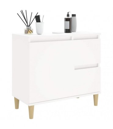 vidaXL Bathroom Cabinet | White | Engineered wood | Medium | Bathroom Cabinet