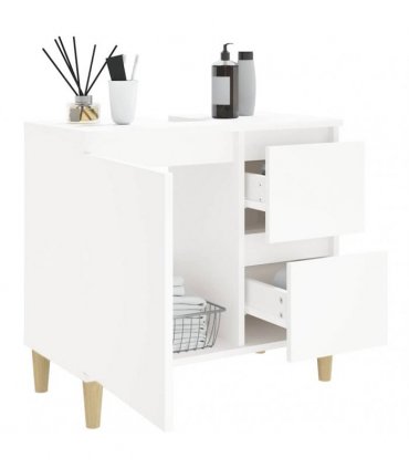 vidaXL Bathroom Cabinet | White | Engineered wood | Medium | Bathroom Cabinet