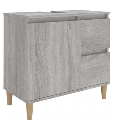 vidaXL Bathroom Cabinet Grey Sonoma 65x33x60 cm Engineered Wood