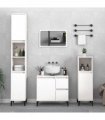 vidaXL Bathroom Cabinet | White | Engineered wood, metal | Medium